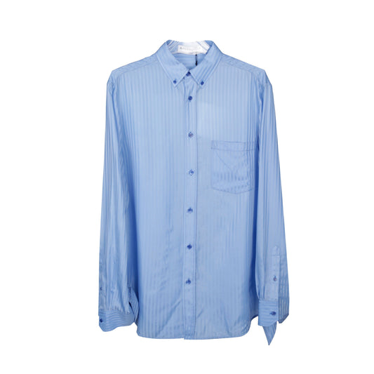 Blue Stripe Silk Shirt