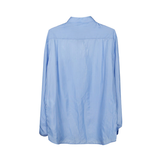 Blue Stripe Silk Shirt