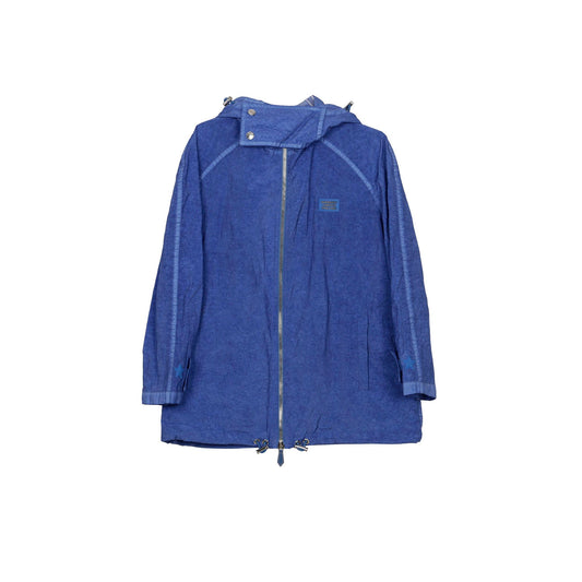 Funnel Neck Hooded Windbreaker Jacket Size