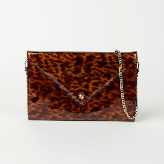 Leopard Print Envelope Pouch Crossbody Bag