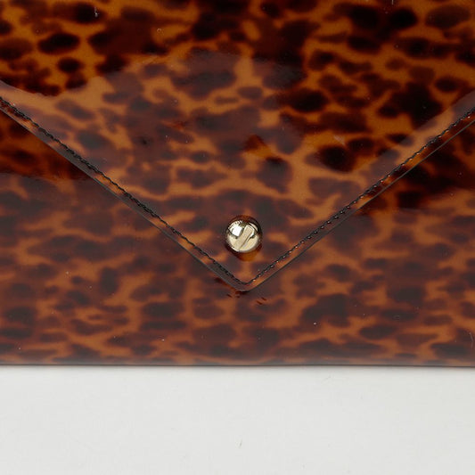 Leopard Print Envelope Pouch Crossbody Bag