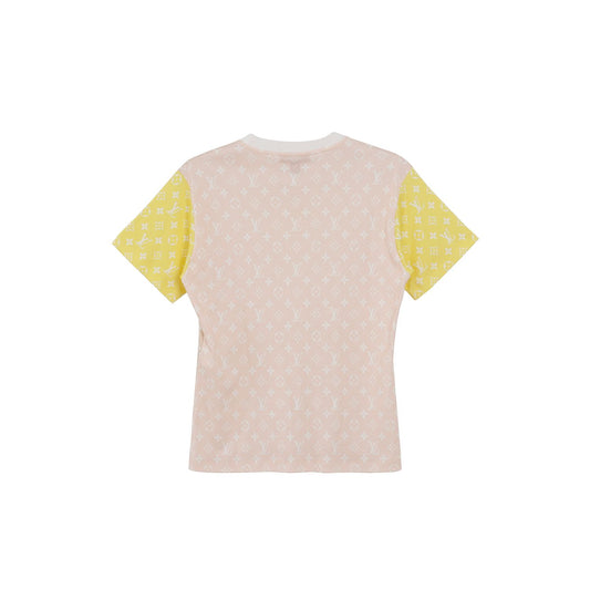XS Size Pastel Monogram Short Sleeve T-Shirt