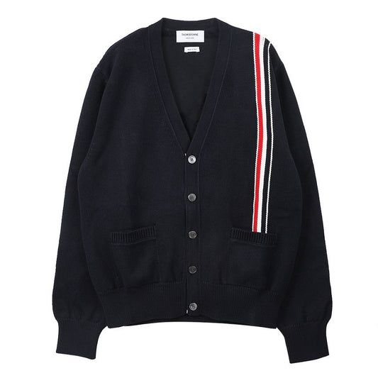 Stripe Intarsia Cotton Cardigan