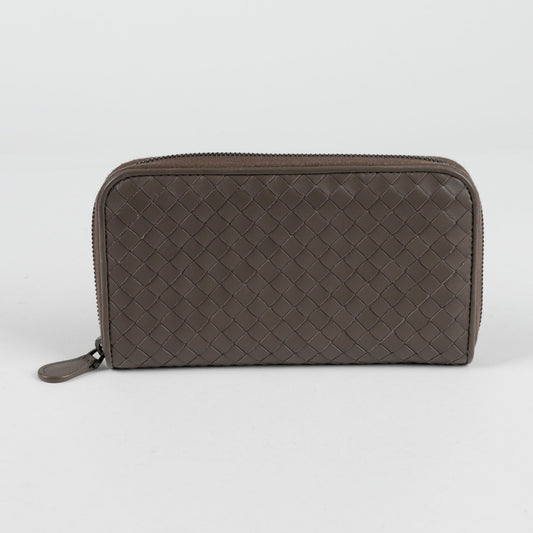 Intrecciato Zip Long Wallet