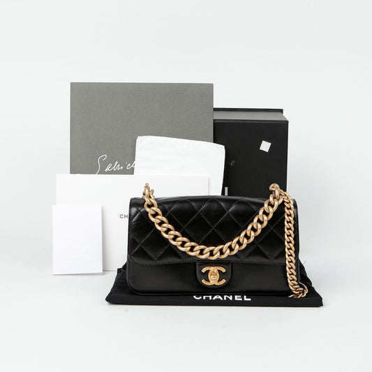 Accordion Flap Tote Shoulder Bag