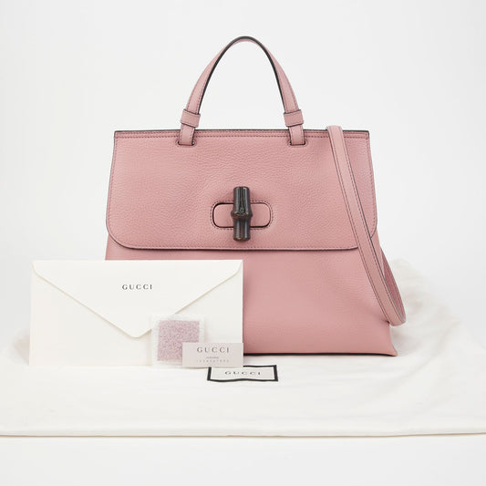 Bamboo Top Handle Tote Shoulder Bag