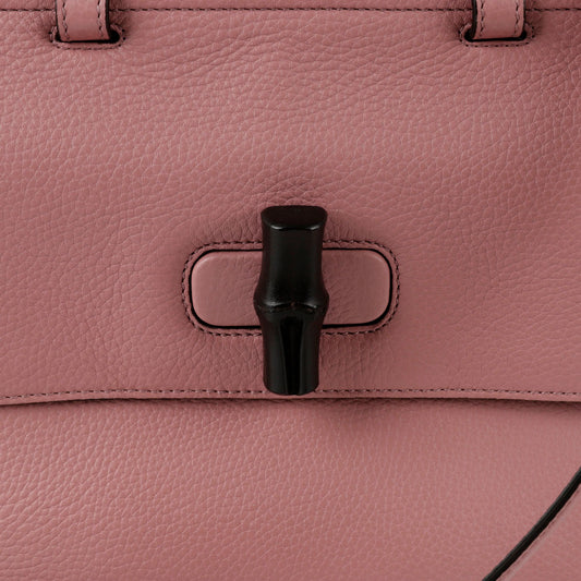 Bamboo Top Handle Tote Shoulder Bag