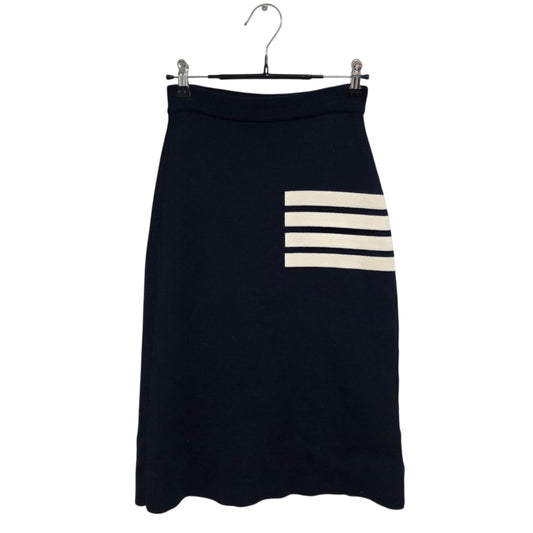 Bars Double-Faced Wool Knit Skirt