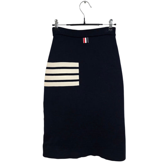 Bars Double-Faced Wool Knit Skirt