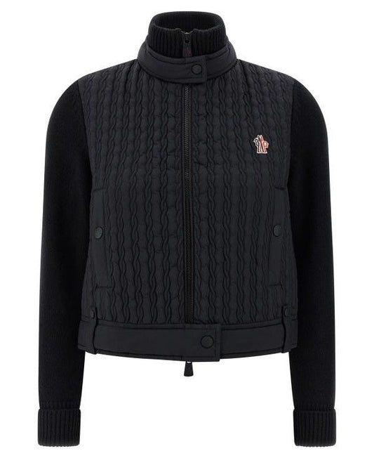 Grenoble Logo Patch Padded Wool Cardigan