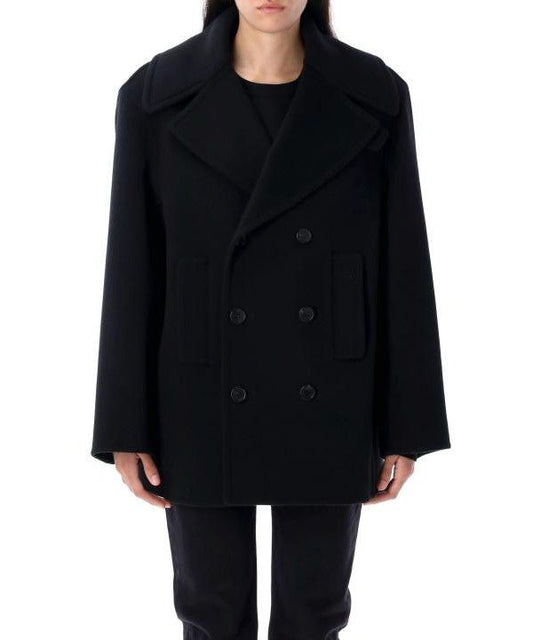 Double Breasted Wool Peacoat