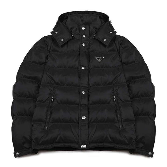 Triangle Logo Hooded Down Jacket