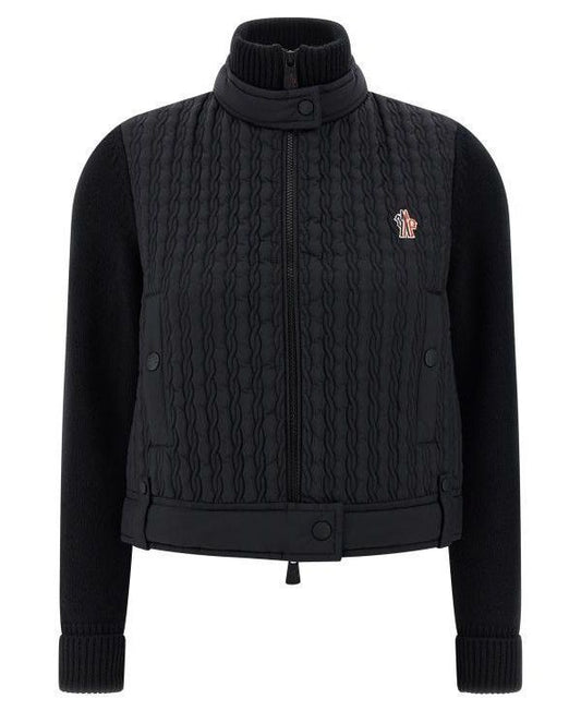 Grenoble Logo Patch Padded Wool Cardigan