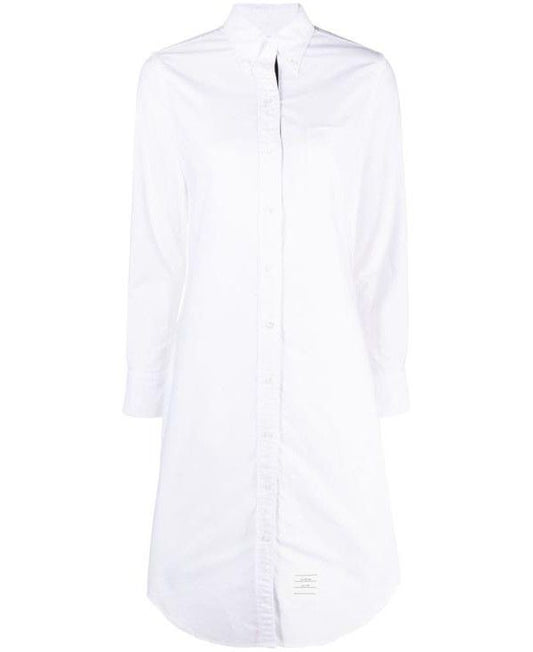 Oxford Grograine Placket Shirt Dress