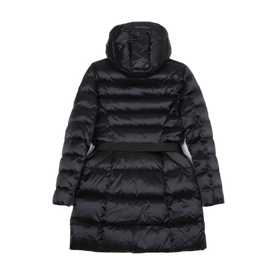 Hooded Belted Padded Coat Size