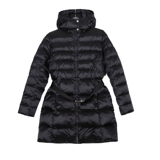 Hooded Belted Padded Coat Size