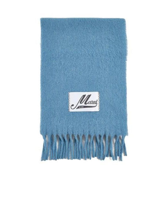 Brushed Alpaca Scarf Bright Blue