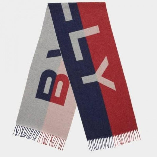 Logo Jacquard Two-Tone Fringe Scarf
