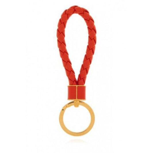 Intrecciato Leather Keyring