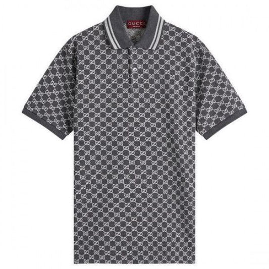 Cotton Lame Jacquard Polo Shirt