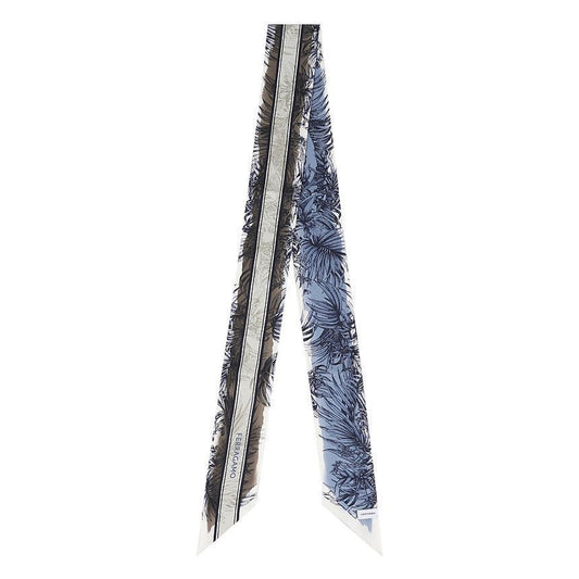 Muffler Scarf SKY BLUE+BROWN