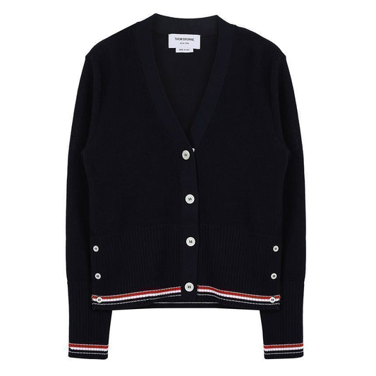 Women’s Cotton Stripe V-Neck Cardigan