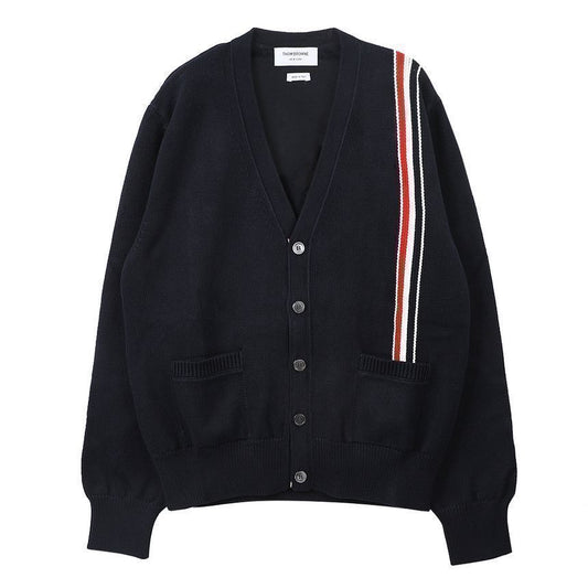 Stripe Intarsia Cotton Cardigan