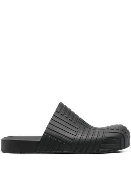 Bottega Veneta Intrecciato Pattern Rubber Clog, Black
