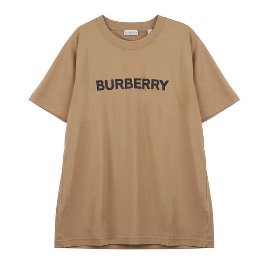 BURBERRY Signature Classic Logo Women's Short Sleeve T-shirt, Camel