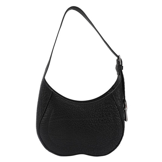 BURBERRY Small Chess Shoulder Bag, Black Calf Leather