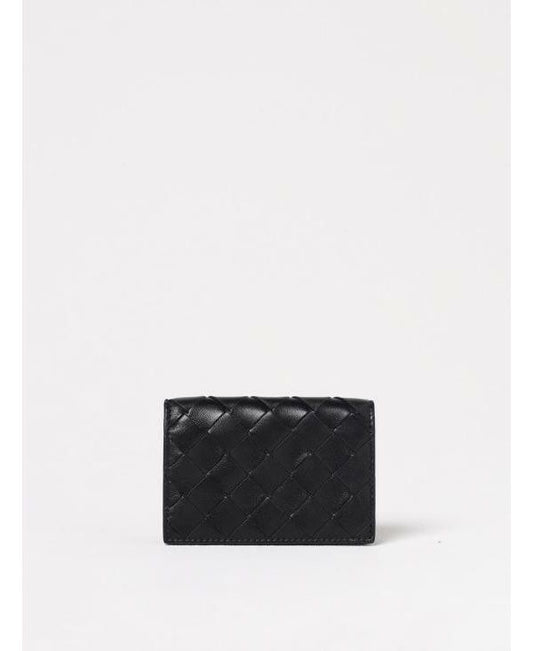 BOTTEGA VENETA Intrecciato Card Case, Black, Men's 25SS