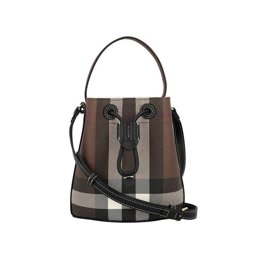 BURBERRY Check Bucket Women's Shoulder Bag