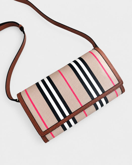 BURBERRY Hannah Mini Crossbody Bag, Tan Brown