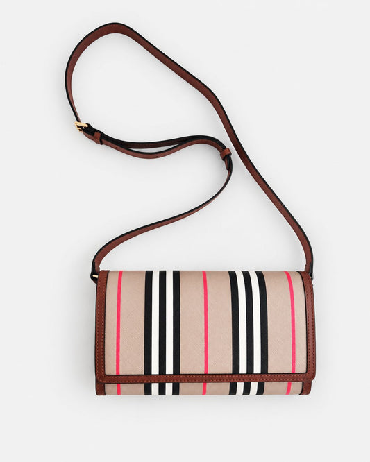 BURBERRY Hannah Mini Crossbody Bag, Tan Brown