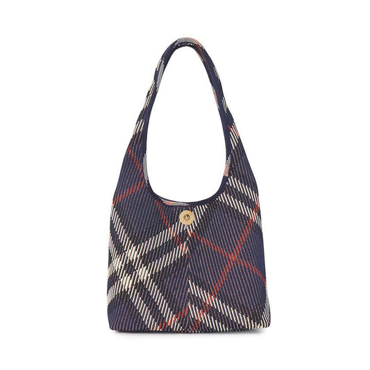 BURBERRY Women's Check Woven Shoulder Bag, 8102531