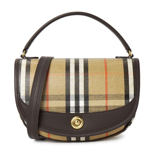 BURBERRY Highland Women's Crossbody Bag, Sand Check