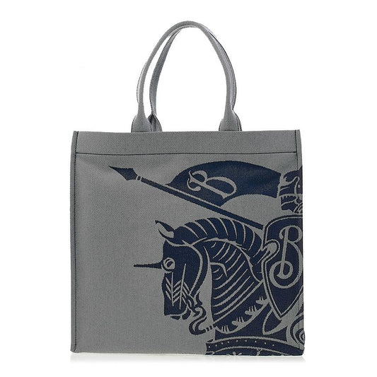 Burberry ML EKD Square Tote GBB, Grey Canvas Men's Shoulder Bag