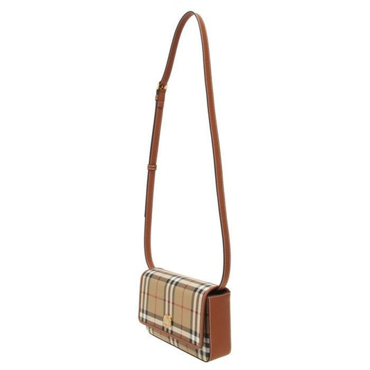 BURBERRY Hampshire Crossbody Bag, Archive Beige / Briar Brown