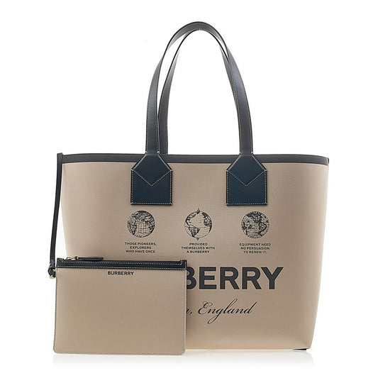 BURBERRY Large London Heritage Tote Bag