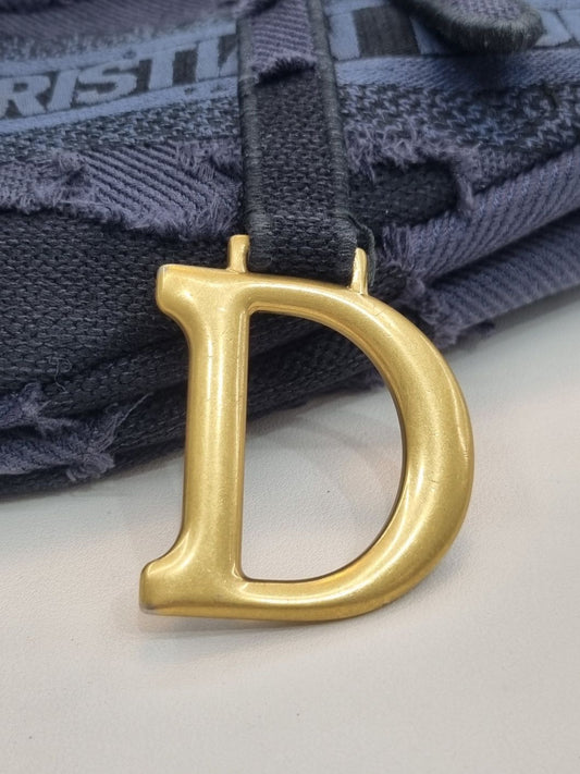 Saddle Camo Plaid Embroidered Shoulder Bag Additional Shoulder Strap