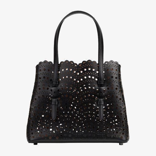 Mina Wave Lux Tote Bag Black