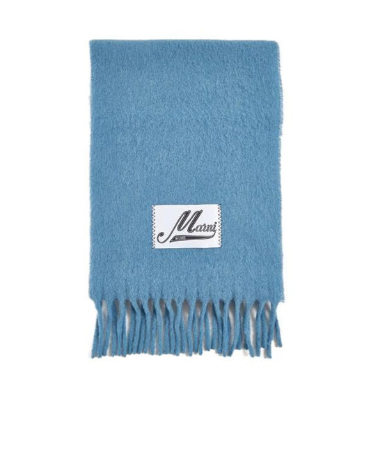Brushed Alpaca Scarf Bright Blue