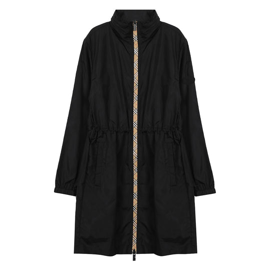 Long Checker Tape Nylon Parka