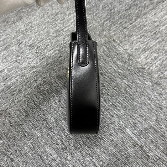 Triomphe Calfskin Tilly Medium Bag Black Gold