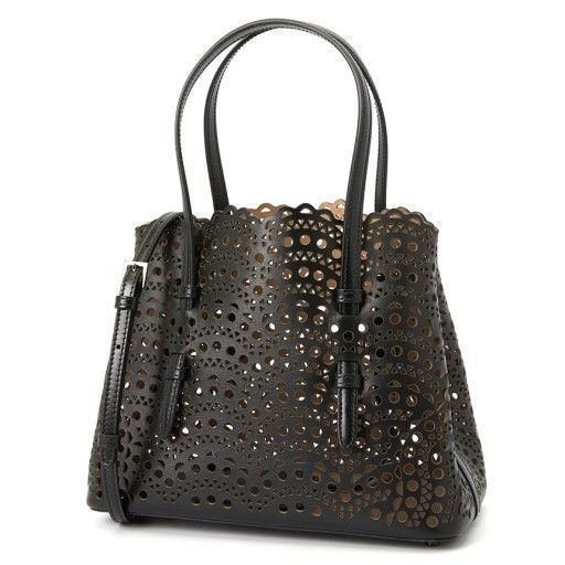 Mina Wave Lux Tote Bag Black