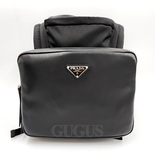 Prada Hooded Leather Backpack (2VZ093) (4440883)