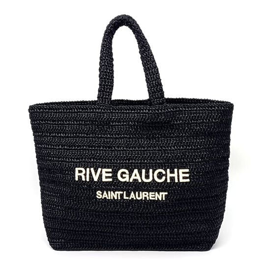 Saint Laurent Rive Gauche Raffia Shoulder Bag (688864) (10267058)